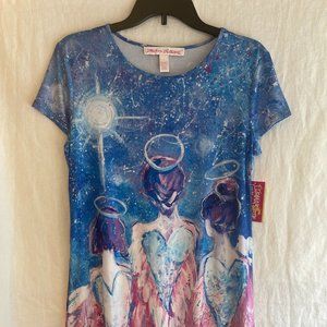 Leoma Lovegrove Women's Dress Colorful Beautiful Angel/Ballerina Size Small